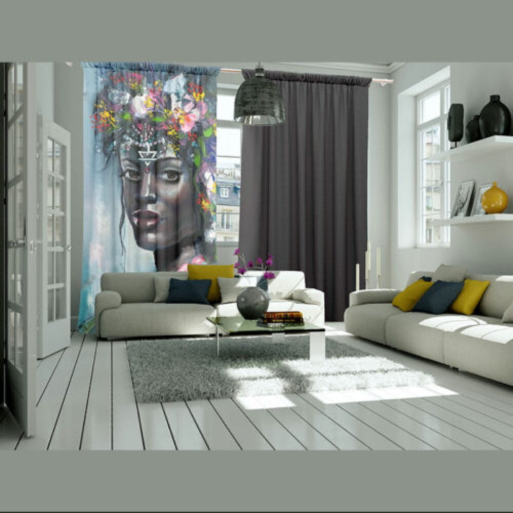 Cotton curtains linen living room, bawełniane zasłony do salonu