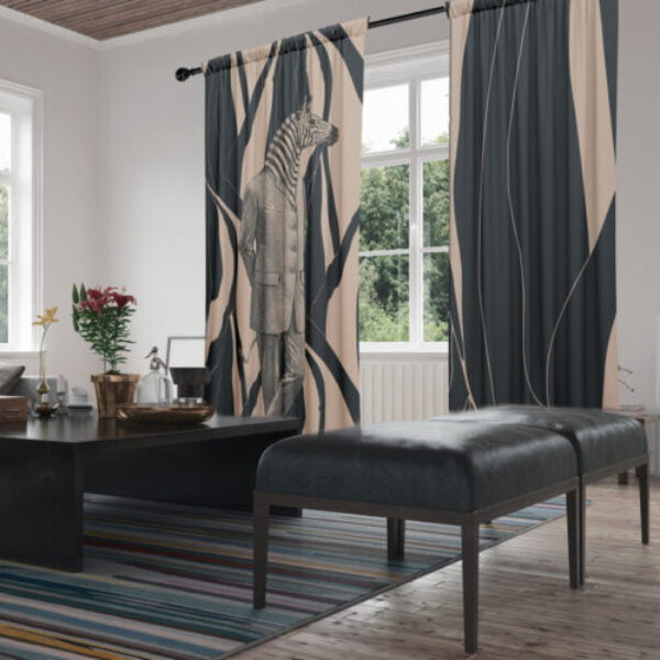 Cotton curtains linen living room, bawełniane zasłony do salon
