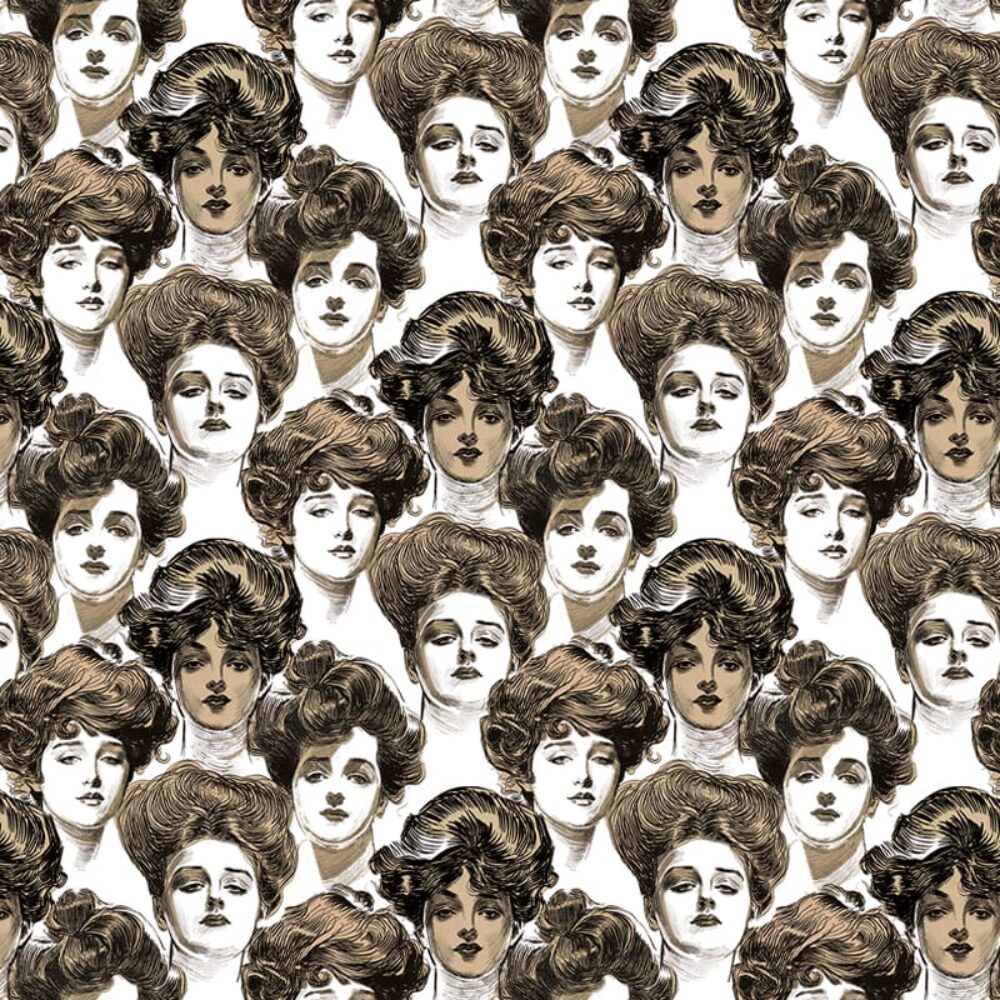 Tkanina vintage gibson girls